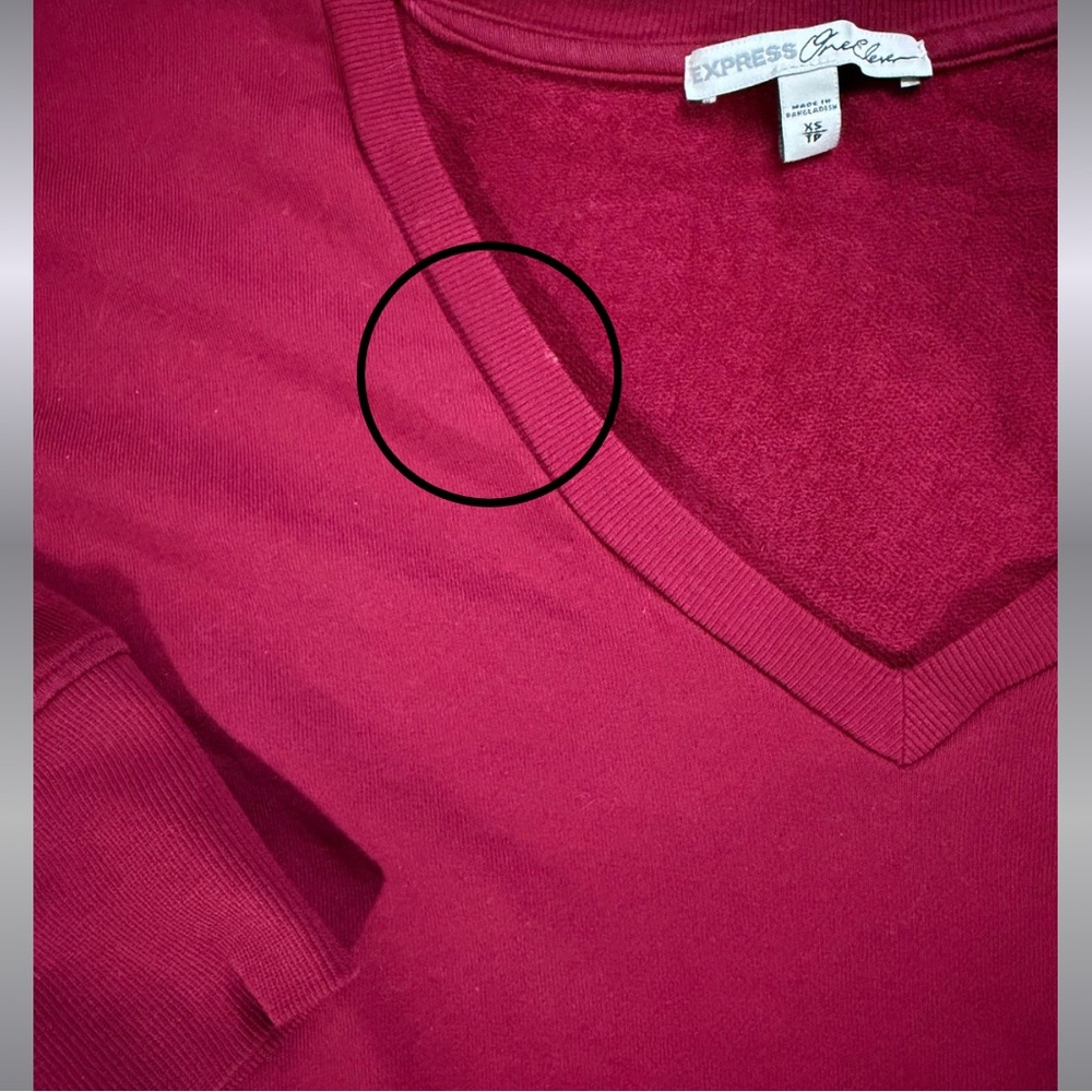 Express Deep Red Knit Top - Picture 9 of 9